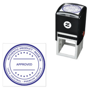 Approved Badge Printed Quality Seal Violet Ink QC  Self-inking Stamp