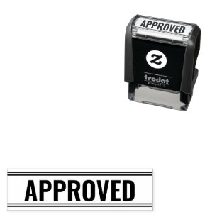 APPROVED Business Text Template Self-inking Stamp