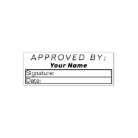 Approved By Bookkeeping Signature Name Date Self inking Stamp Zazzle