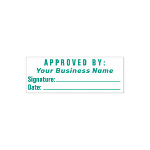 Approved By Bookkeeping Signature Name Date Self-inking Stamp