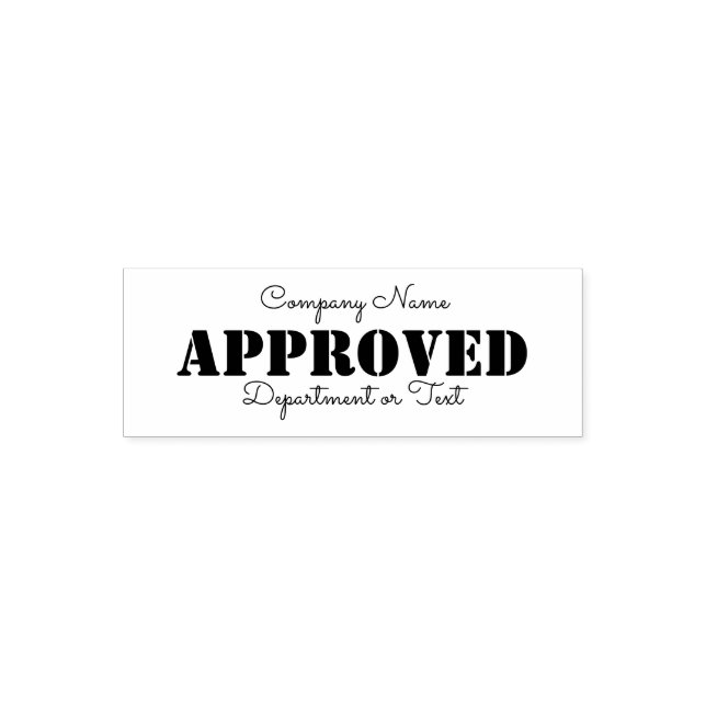 Approved by Business Name Self-inking Stamp (Design)
