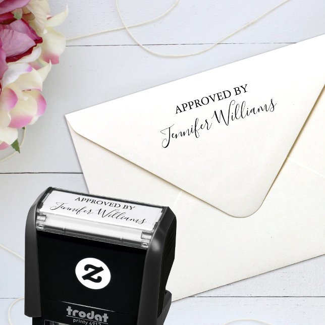Approved By Custom Signature Personalised Self-inking Stamp (Creator Uploaded)