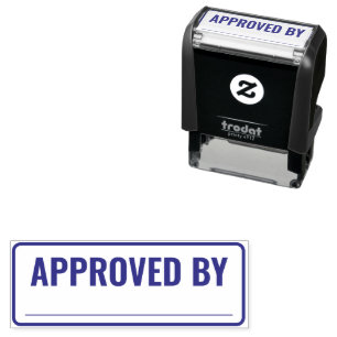 Approved By Date Text Business Office Self-inking Stamp
