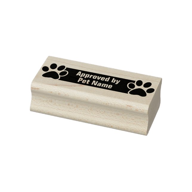 Approved by My Cat Custom Name Rubber Stamp (Stamp)