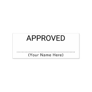 Approved By Name Rubber Stamp