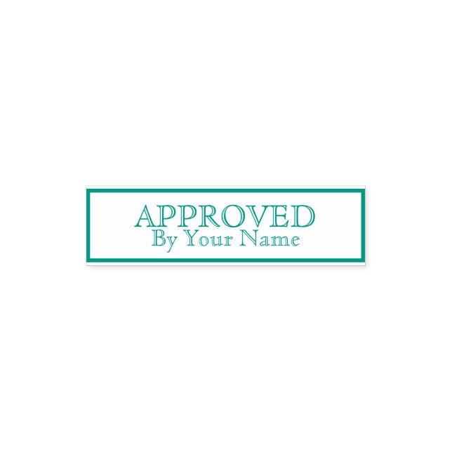 Approved by template self-inking stamp (Design)
