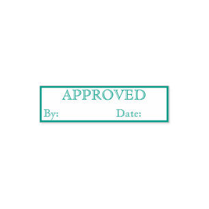 Approved by template self-inking stamp