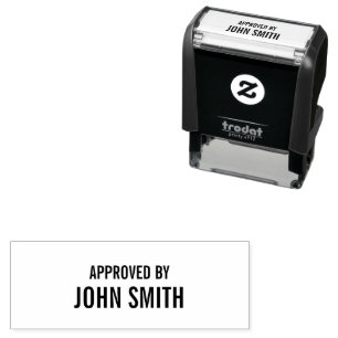 Approved by Your Name Here Self-inking Stamp