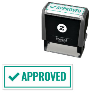 ✔Approved check mark green tick custom office Self-inking Stamp