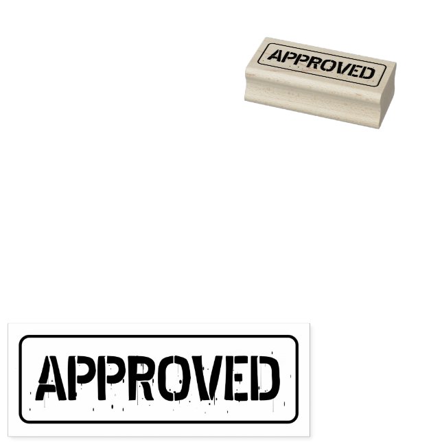 Approved office logo custom ink colour rubber stam stamp (Stamped)