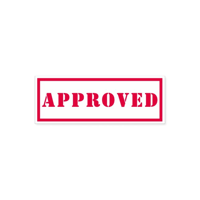 Approved Red White Accepted Quality Control Passed Self-inking Stamp (Design)