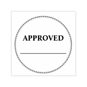 Approved round seal approval business docs self-inking stamp