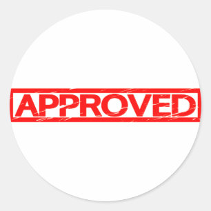 Approved Stamp Classic Round Sticker