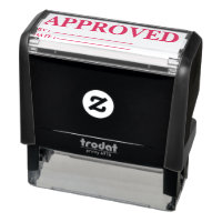 Approved w/by Date Line Self-Inking Office Rubber
