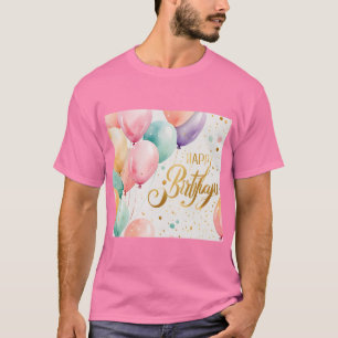 appy Birthday Pastel Balloon Bliss T-Shirt