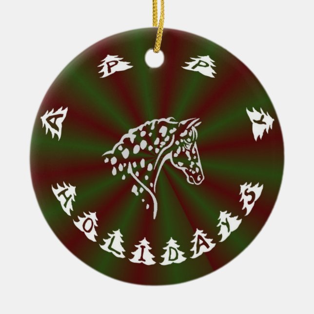 APPY HOLIDAYS CERAMIC TREE DECORATION (Front)