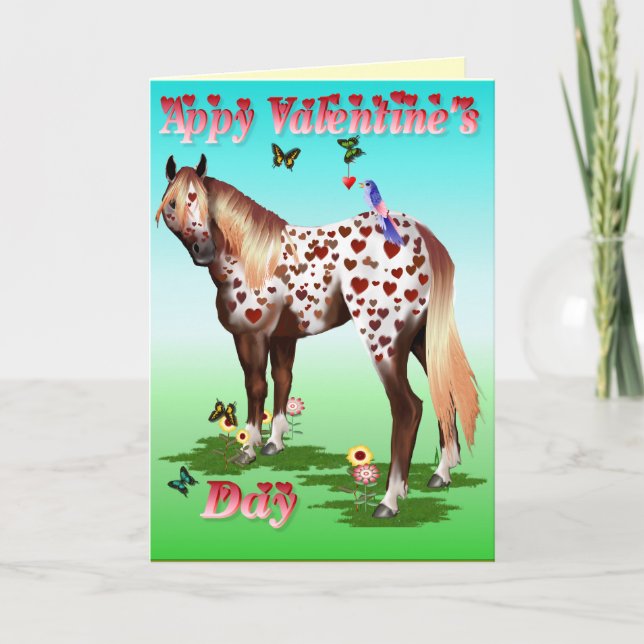 'Appy Valentine's Day - b Holiday Card (Front)