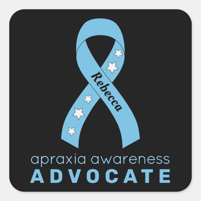 Apraxia Advocate Black Square Sticker (Front)