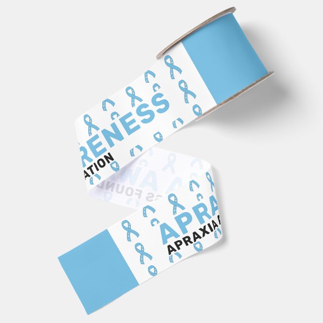 Apraxia Awareness Pattern Ribbon Grosgrain Ribbon (Front+Back)