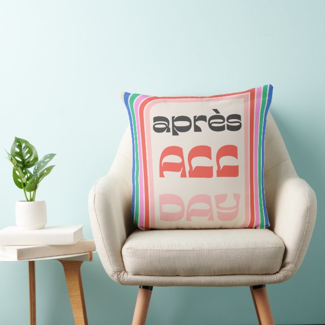 Après All Day Retro Square Throw Pillow (Chair)