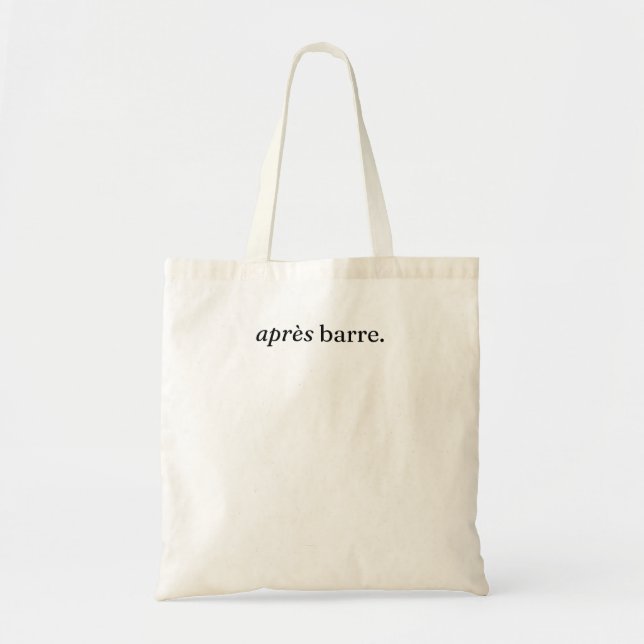 apres barre. canvas tote (Front)