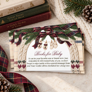 Après Bébé Country Club Ski Books For Baby Shower Enclosure Card