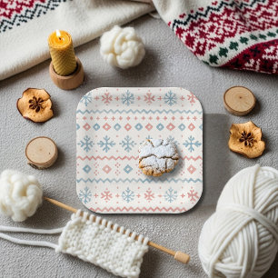 Après Bébé Fair Isle Pattern Ski Club  Paper Plate