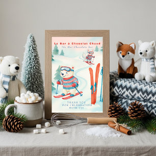 Après Bébé SKi Baby Boho Hot Chocolate Bar Sign  Invitation
