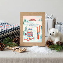 Après Bébé Ski baby Polar Bear Cards & Gifts Sign