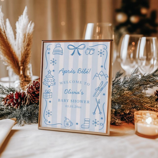 Après Bébé Winter Baby Shower Welcome Poster (Creator Uploaded)