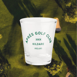 Après Golf Club Forest Green Golf Social Crest Shot Glass