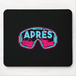 Après, Retro Ski Snowboard Vintage 80s 90s Skiing  Mouse Mat