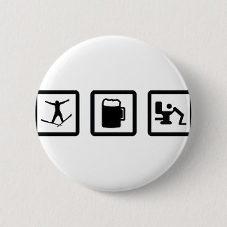 apres ski 6 cm round badge