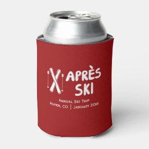 Apres Ski Annual Family Friend Ski Trip Name Can Cooler
