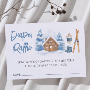 Apres Ski Baby Shower Diaper Raffle Enclosure Card