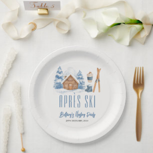 Apres Ski Baby Shower Winter Nesting Party Paper Plate