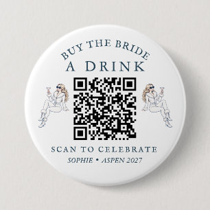 Après Ski Bachelorette Buy the Bride a Drink  7.5 Cm Round Badge