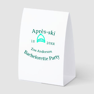 Après-ski bachelorette party turquoise hat name da