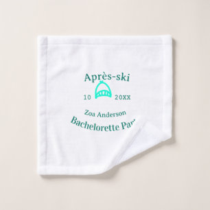Après-ski bachelorette party turquoise hat name da wash cloth