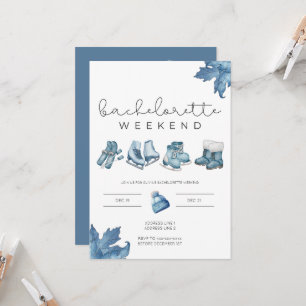 Apres ski bachelorette weekend itinerary  invitation