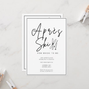 Apres ski bachelorette weekend itinerary  invitation