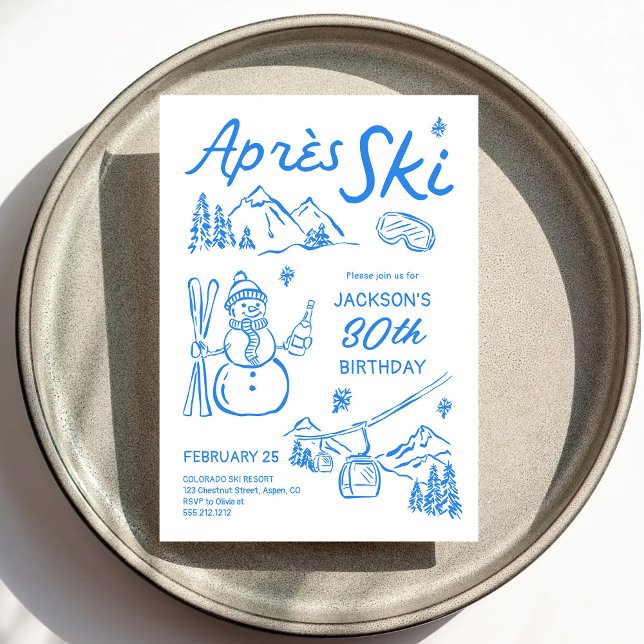 Après Ski Birthday Ski Party Invitation (Creator Uploaded)