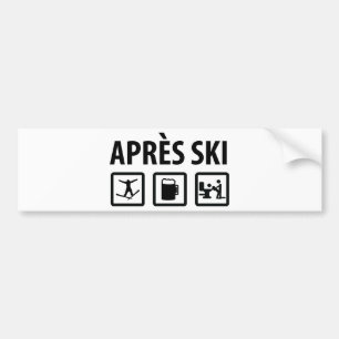 apres ski bumper sticker