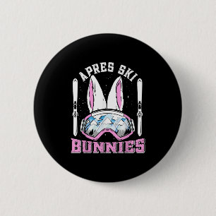 Apres-ski Bunnies Snow Bunny Skiers Women Ski Part 6 Cm Round Badge