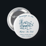 Après Ski Champagne on Ice Winter Bach Party 6 Cm Round Badge<br><div class="desc">Après Ski Champagne on Ice Winter Bach Party</div>
