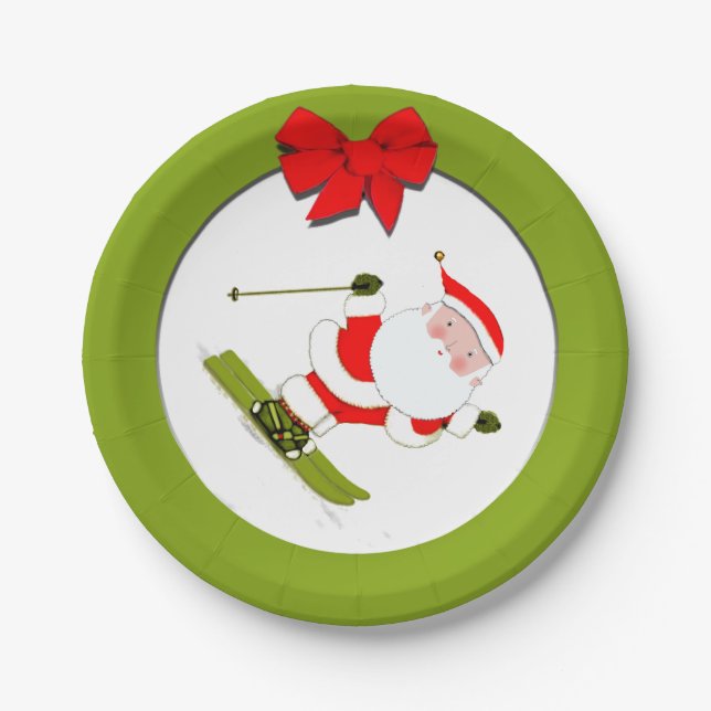 Apres Ski Christmas Holiday Party Paper Plate (Front)