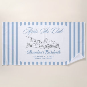 Apres Ski Club Bachelorette Party Beach Towel