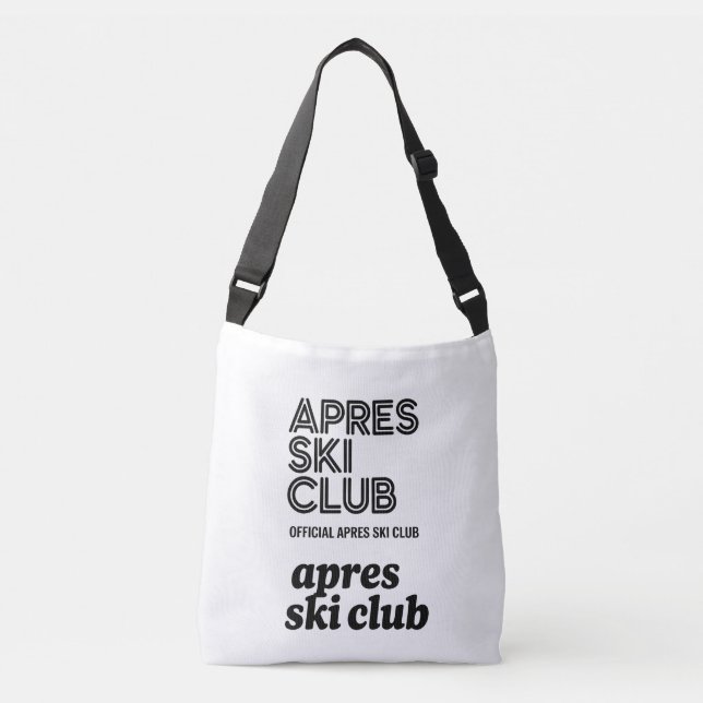 Apres Ski Club Coffee Mug – Winter Ski Lover Gift Crossbody Bag (Front)