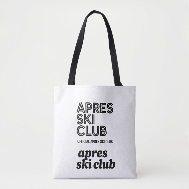 Apres Ski Club Coffee Mug – Winter Ski Lover Gift Tote Bag (Front)