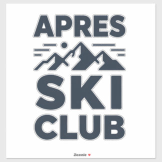 Apres Ski Club Mountain Logo - Custom Mens Winter 
